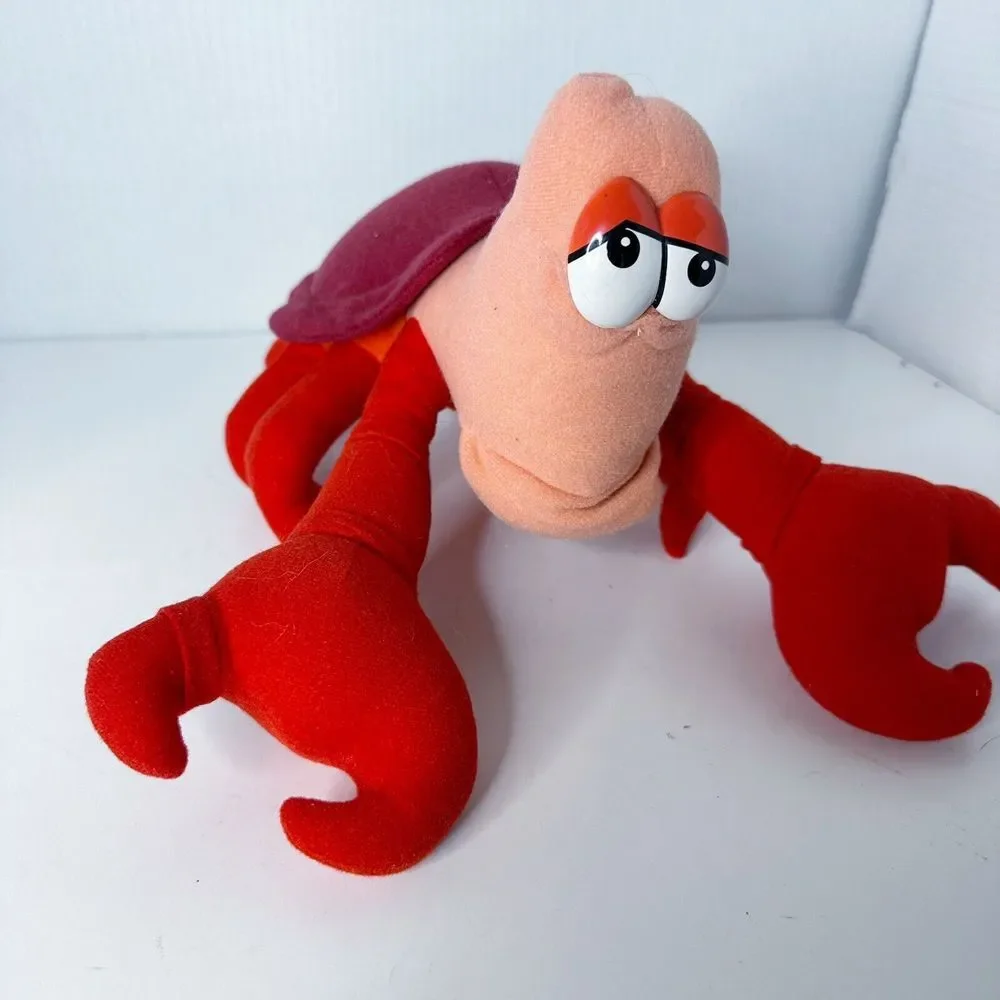 Vintage The Little Mermaid Disneyland Walt Disney World Plush Sebastian Crab Toy